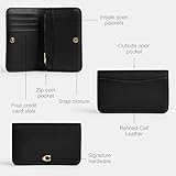 Coach Women's Slim Card Case, Black, One Size