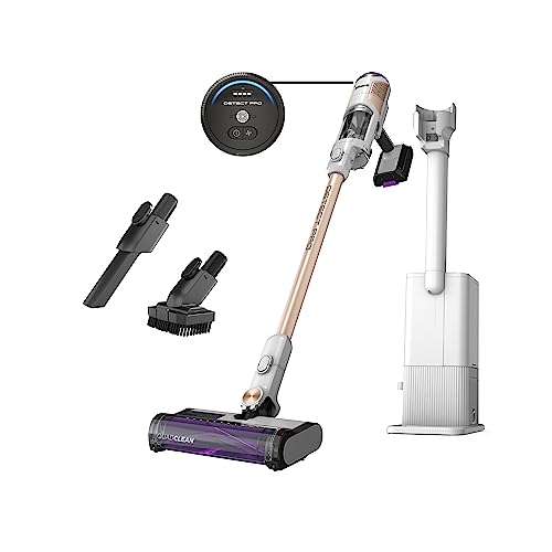 Shark Detect Clean & Empty Auto-Empty System - Lightweight Cordless Vacuum Cleaner with HEPA Filter, Portable Handheld Attachment, Crevice Tool, Ideal Stick Vacuum for Pet Hair, White, IW3511