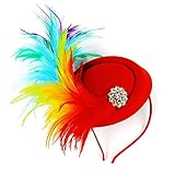 Specell Red Fascinator Hat, 2024 Colorful Party Hat, Colorful Fascinator, Fancy Tea Party Hat, Fancy Tea Hat, Kentucky Derby Party, Sky Blue Derby Hat, Blue Fascinator Women,Blue Fascinators For Women