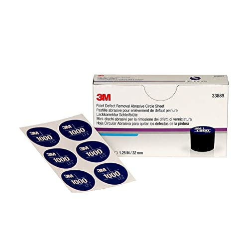 3M Paint Defect Removal Abrasive Circle Sheet, 33889, 32 mm, 1000, 10 sheets per pack