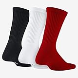 Nike Jordan Jumpman Dri-Fit Crew Socks 3 Pack Multi SX5545-011 (Medium 6-8)