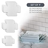 Bakeware Protectors - Set of 9 - Gray - 3 Pieces 19 X 15" Plus 3 Pieces 16 X 14" Plus 3 pieces 14 x 14" – Padded Pot and Pan Protectors To Protect Square And Rectangular Cookware