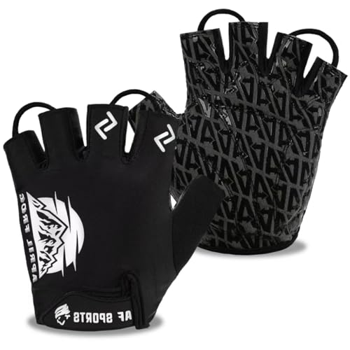 Aprilfrog Bike Cycling Sports Gloves: Half Finger Bicycle Gloves for Men Women with 5MM Gel Pad - Shock-Absorbing Exercise Workout Glove for Biking Gym XL