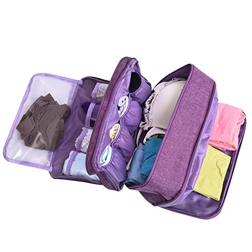 MOSSTYUS Travel Multi-function Underwear Organize Storage Bag Portable Bra Socks Lingerie Accessories Pack Cube Toiletry Bag