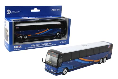 Daron Prevost X3-45 Commuter Coach: MTA Express Service Bus, with Die-Cast Metal, 1/87 Scale (6")