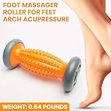 NATURAL CHEMISTREE Foot Massage Roller Spikey Ball Set - for Plantar Fasciitis Relief, Acupressure Trigger Point Therapy, Whole Body Muscle Massager for Heel & Foot Arch Pain, Wrist, Shoulder & Neck