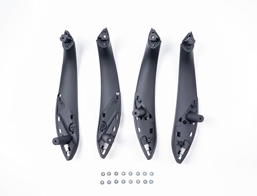 4PCS Door Handles Replacement for BMW 3 Series F30 4 Series F32 F80 F82 Inner Door Pull Strap Armrest Bracket Handle Kit Interior Trim for BMW 2013-2018 320 328 330 335 2014-2019 428 435 440 (Black)
