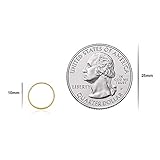 14k Solid Gold Endless Hoop Earrings Sizes 10mm - 20mm, Thin Cartilage, Helix Earring, Nose Hoop, Tragus Earring, 100% Real 14k Gold (10mm)