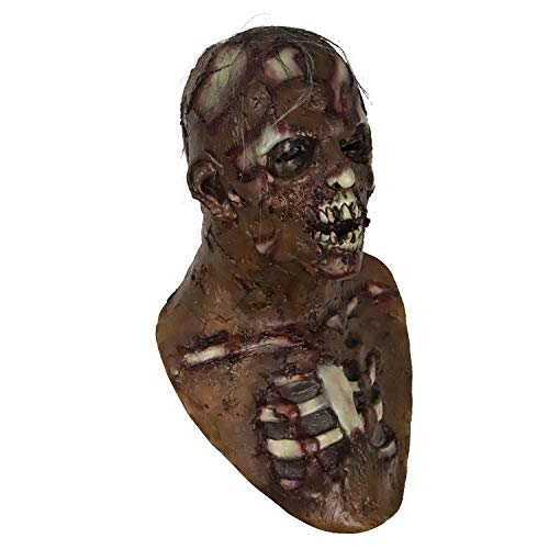 MOLEZU Scary Walking Dead Zombie Head Mask for Adult Vampire Mask Latex Creepy Halloween Costume Horror Decoration Props