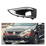 zhenusmeilo Compatible For Peugeot 4008 5008 GT No Sensor Hole Fog Lamp Frame Front Lower Bumper Car Vent Grille Fogs Light Cover(1PCS right side)