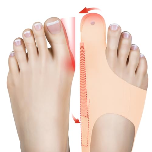 Apouni Bunion corrector for relieving thumb valgus, bunion socks that can be worn day and night, beautiful and practical bunion correctors, toe straightener for women and men. - 1 pair of Medium