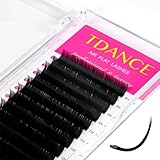 TDANCE Flat Lashes Eyelash Extensions 0.15/0.2mm Thickness Super Soft Air Flat Lash Extensions Ellipse Eyelash Extensions Matte Black Flat Eyelash Extensions Salon Use(Air Flat,0.15-D,8-15mm)