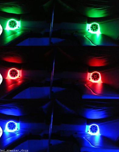2pc LED Speaker Rings for JL Audio Marine M880 M6 880X-C 880X-S - NO Drilling Required - Ready to Install - DRILLED for Screw Holes (RGB)