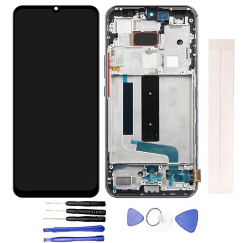 Jaytong LCD Replacement for Xiao-mi Mi 10 Lite 5G M2002J9G LCD Display Touch Screen Assembly (with Blue Frame)