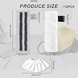 GVRGO Compatible With Karcher Easyfix Steam Cleaner Accessories Sc2 Sc3 Sc4 Sc5-4 Long Mop Cloths, 2 Grinding Cloths, 4 Cloth Covers