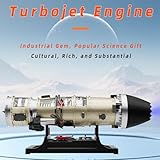 KAROYD SKYMECHMAN Turbofan Engine Model, 1/10 DIY Mechanical Turbofan Small Bypass Ratio Twin Rotor Stealth Fighter Engine Model (600+PCS)