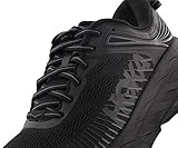 HOKA Bondi 7 Womens Shoes Size 6, Color: Black/Black