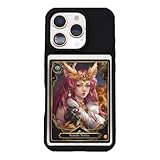 SHOWCASED Trading Card and Photo Phone Case Display fits iPhone 16 Pro | Compatible with All TCG, Trading Cards, Sports, One Piece, Magic The Gathering & More Black