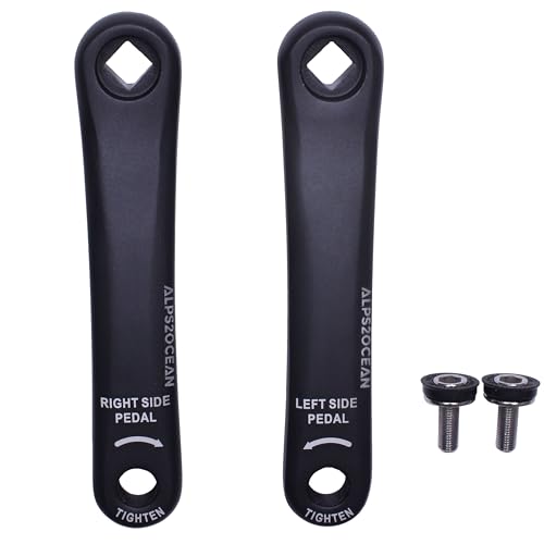 Alps2Ocean Universal Bike Crank Arms,89MM/102MM/114MM/127MM/140MM/152MM/160MM/165MM/170MM/175MM Available in Diamond Hole Bike Crank Arm for City Bike,Folding Bike,MTB,Ebike,Road Bike,Exercise Bike