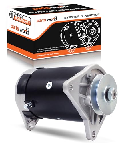 New 12V Starter Generator Compatible with EZ GO Golf Cart 4 Cycle Engine Turf Utility Industrial Cart Medalist GSB107-10B GSB107-10C 25533-G01 26993-G01 27065-G01 + 1-Yr Warranty