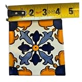 9 Mixed Designs (NO Stickers) Real Ceramic A1 Quality Talavera Mexican Tile 4x4 " Sampler