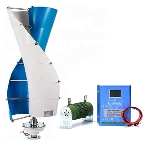 Mdxtog 3000 Watt Wind Turbine Generator Kit, 3KW Windmill Generator, 24V 48V 96V 120V Free Energy Generator, Vertical Axis Wind Generator for Home Use(48V)