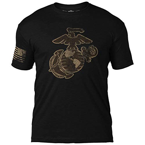 7.62 Design USMC Eagle Globe & Anchor Men's T-Shirt Large Heather Black