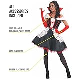 fun shack Queen of Hearts Costume Women, Red Queen Costume Women, Queen of Hearts Costume Adult Women, Heart Costume Women, Large