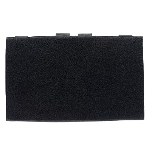 ROCOTACTICAL MOLLE Hook and Loop Mounting Placard Platform, Tactical Style Flex Loop Panel to Convert Any MOLLE Platform to a hook/loop Attachment for hook/loop Pouches or Morale Patches (Black)