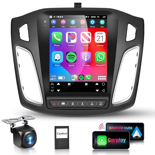 【HiFi 16EQ】 2G+64G for Ford Focus 2012 2013 2014 2015 2016 2017 2018 Car Stereo Radio with Wireless Carplay Android Auto, WiFi 9.7inch 1080P HD IPS Touchscreen Car Play GPS Bluetooth Backup Camera