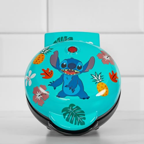 Uncanny Brands Disney Stitch Mini Waffle Maker – Easy to Use and Clean