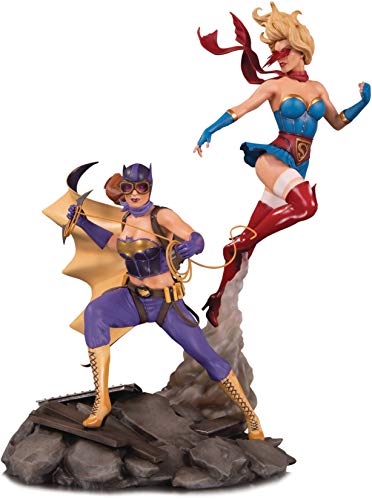 DC Collectibles Bombshells: Batgirl & Supergirl Celebration Statue, Multicolor