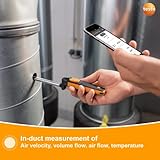 testo 405i – Anemometer handheld for air velocity, in-duct airflow, and temperature – CFM meter with Bluetooth and App operation