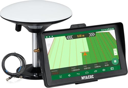 MYACUC Tractor GPS Navigator 9" Touch Screen GNSS Agricultural Navigator Suitable for Spraying Plowing and Sowing Farmland Activities Automatic Positioning Farming GPS