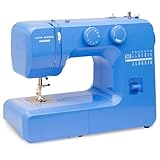 Janome Blue Couture Easy-to-Use Sewing Machine with Interior Metal Frame, Bobbin Diagram, Tutorial Videos, Made with Beginners in Mind!