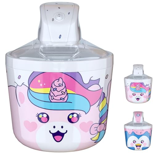 1.2 Quart Unicorn Electric Ice Cream Maker Machine for Kids – Best Countertop Ice Cream Machine for Homemade Soft Serve, Sorbet, Gelato, Frozen Yogurt – Fun & Easy Desserts for Families, Easy To Clean