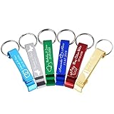 50pcs Personalized Bottle Opener With Text/Logo, Wedding Favors For Guests Custom Keychain Christmas Event Party Favors (50 Pcs + Bag)