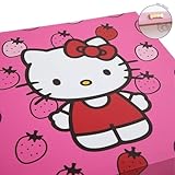 Idea Nuova Sanrio Hello Kitty Strawberry and Bow Canvas Wall Art 4 Piece Set for Room Décor,12"x12"