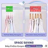 HOUSE DAY Velvet Baby Hangers for Closet, Kids Hangers Velvet 60 Pack, Non Slip Toddler Hangers 11.8 Inch, Cute Baby Clothes Hangers, Childrens Hangers Newborn Hangers for Baby Clothes- Blush Pink