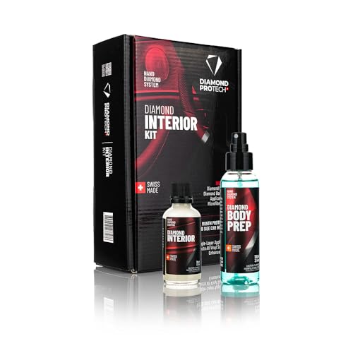 DIAMOND PRO TECH – Diamond Interior Kit – Diamond Interior 50ml Plus Diamond Body Prep 100ml Kit; Plastic/Vinyl/Synthetic Material Protection; 12 Months of UV, Water, and Stain Resistance
