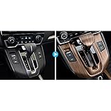 TKREENO Car Gear Shift Box Panel Cover Inner Frame Gear Shift Knob Cover Auto Interior Decoration Accessories for Honda CRV CR-V 2017 2018 2019 2020 2021 2022 (Peach Wood Grain)