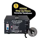 ELC T Series 3000+ Watt Voltage Converter Transformer - Step Up/Down - 110v to 220v / 220v to 110v Power Converter - Circuit Breaker Protection, CE Certified [3-Years Warranty]