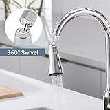 Kitchen Sink Faucet Sprayer Attachment, Movable Kitchen Tap Head 720° Rotatable, Anti-Splash Sink Sprayer Facuet Nozzle Head, Water Saving Faucet Aerator,2 Modes Adjustable Kitchen Faucet Head Chrome