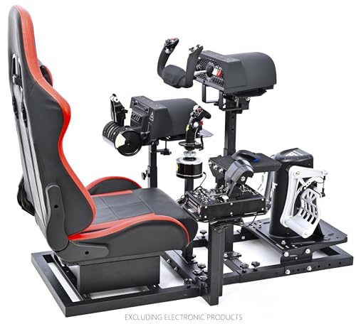 Marada Modular Flight Simulator and Racing Simulator Cockpit, Used for Combat or Racing Simulation, Compatible with Logitech/Thrustmaster Hotas Warthog/Honeycomb Alpha Bravo