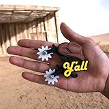 4-Pack Spur Shoe Charms, Cowboy Hat & Y'all Set for Clogs, Compatible with Crocs - Unique Cowboy-Style Accessories - Fun and Stylish mini Spur Clips for Men and Women