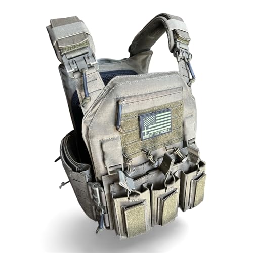 Crusader 2.0 Tactical Molle Quick Release Buckles Vest with Side Cummerbund Pouches and Triple mag Pouch (Ranger Green)