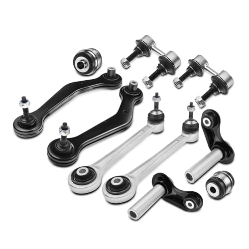A-Premium 10Pcs Rear Suspension Kit, Upper Control Arm, Sway Bar Link, Integral Link, Control Arm Bushing, Compatible with BMW E53 Series 2001 2002 2003 2004 2005 2006