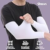 ROXUN 4 Pairs Arm Sleeves, Cooling UV Sun Protection Sports Compression for Men/Women Black+Dark Gray+Light Gray+White