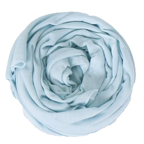 Mkjuuior Women Jersey Hijab Scarf Cotton Plain Elasticity Shawls Maxi Hijabs Muslim Wraps