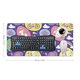 Magic Pattern with Unicorn Large Gaming Mouse Mat Waterproof Desk Pad Non-Slip Durable Desk Mat, 30x60cm